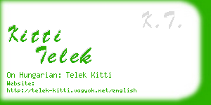 kitti telek business card